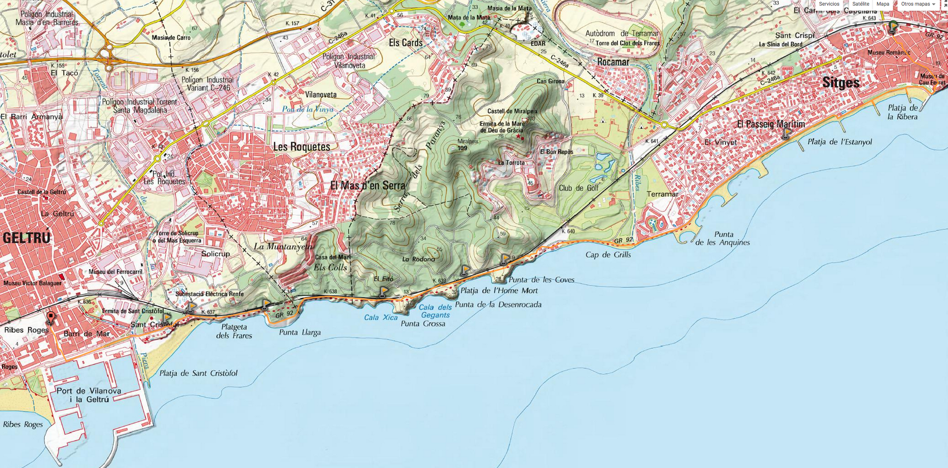 Plànol de l'Institut Cartogràfic de Catalunya 





